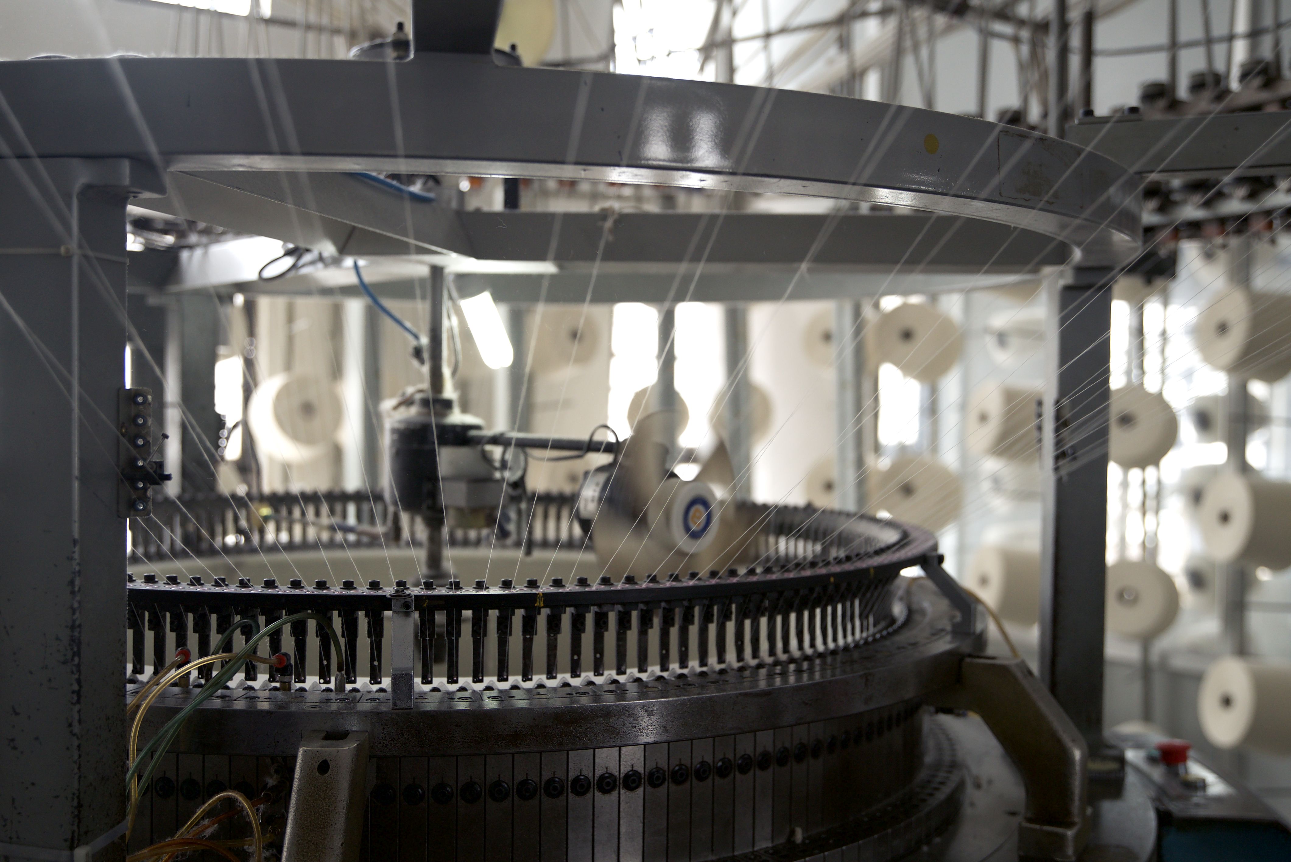 Spinning at Pure Waste Textiles factory in India